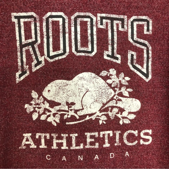 Roots RARE Vintage Inspired Red Crewneck Sweatshirt, size M - Picture 2 of 12